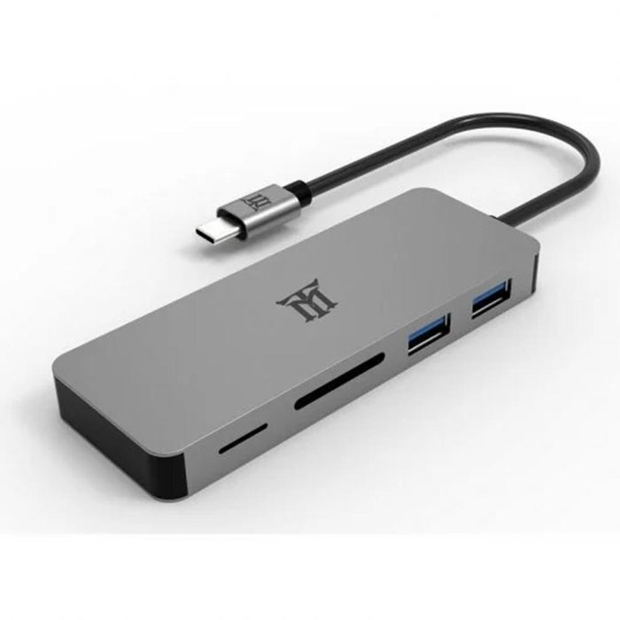 Maillon Technologique Hub USB-C 5 en 1 Aluminio Gris MTHUB5