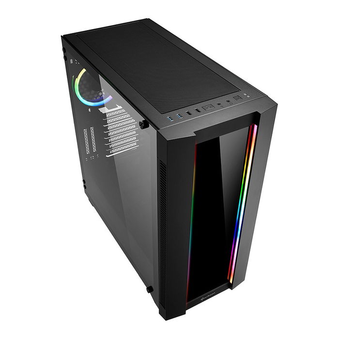 Sharkoon Elite Shark CA200G Caja de PC ATX/E-ATX con Panel Lateral de Cristal Negro