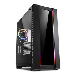 Sharkoon Elite Shark CA200G Caja de PC ATX/E-ATX con Panel Lateral de Cristal Negro