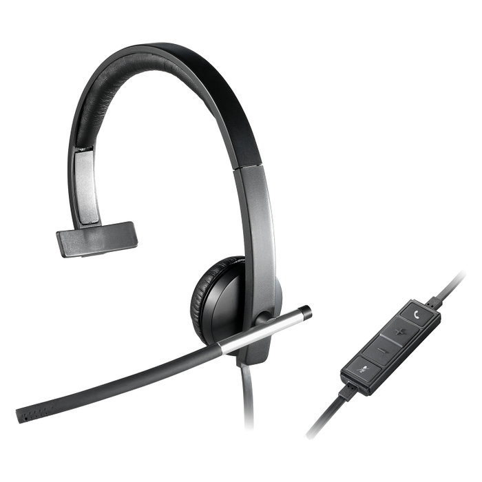 Logitech H650e Mono USB Negro/Plata