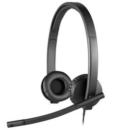 Logitech H570e Auricular Biaural Estéreo con Micrófono, USB 2.0, Negro