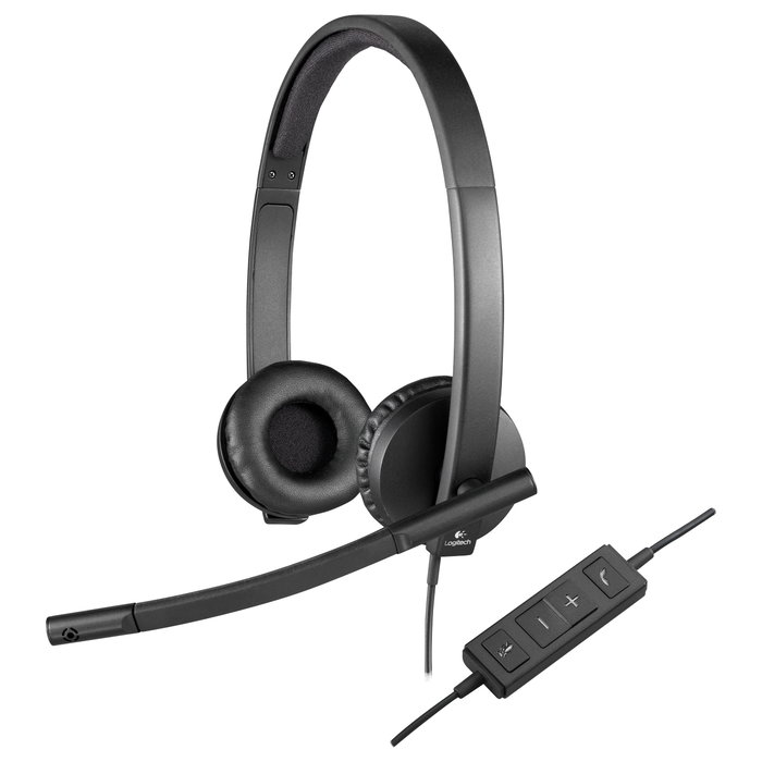 Logitech H570e Auriculares Estéreo USB Negro