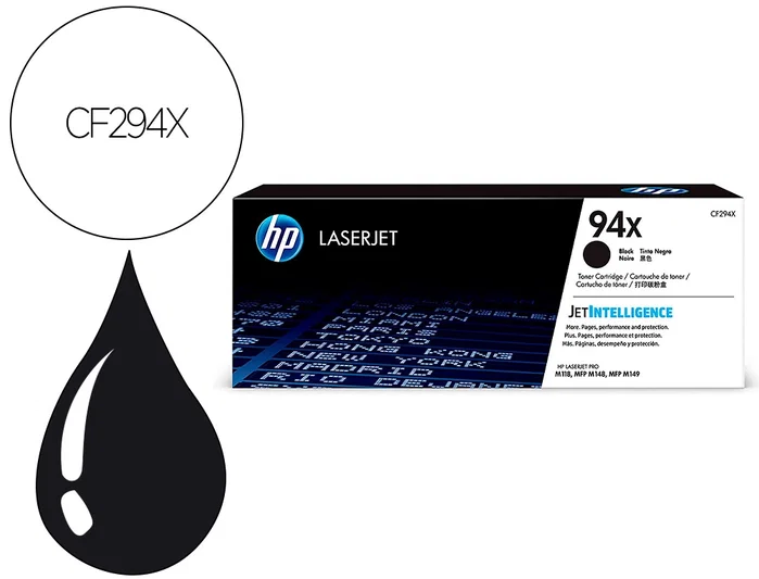 HP 94X CF294X Tóner Negro de Alta Capacidad (XL) HP 94X CF294X Tóner Negro de Alta Capacidad (XL)