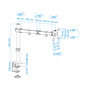 TooQ DB1032TN-B Soporte para Monitor de Escritorio de hasta 32 Pulgadas, VESA 75x75/100x100mm, Carga 8kg, Negro