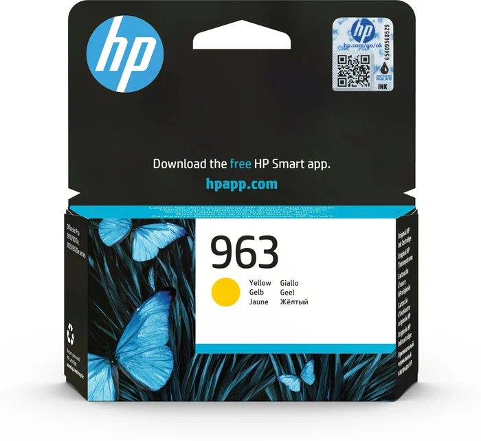 HP Cartucho de Tinta Original 963 Amarillo (3JA25AE) Tapón 10,7 ml