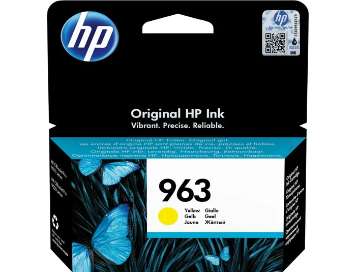HP Cartucho de Tinta Original 963 Amarillo (3JA25AE) Tapón 10,7 ml