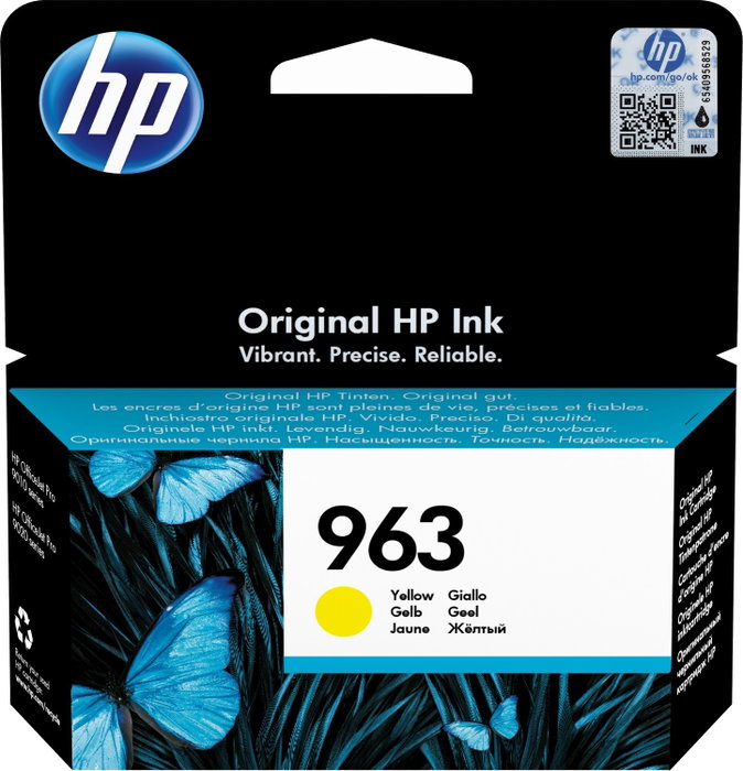 HP Cartucho de Tinta Original 963 Amarillo (3JA25AE) Tapón 10,7 ml