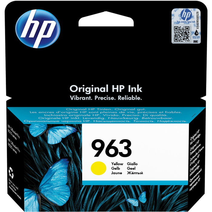 HP Cartucho de Tinta Original 963 Amarillo (3JA25AE) Tapón 10,7 ml