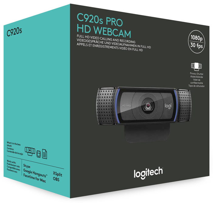 Logitech C920s Pro Full HD 1080p con tapa de privacidad Logitech C920s Pro Full HD 1080p con tapa de privacidad