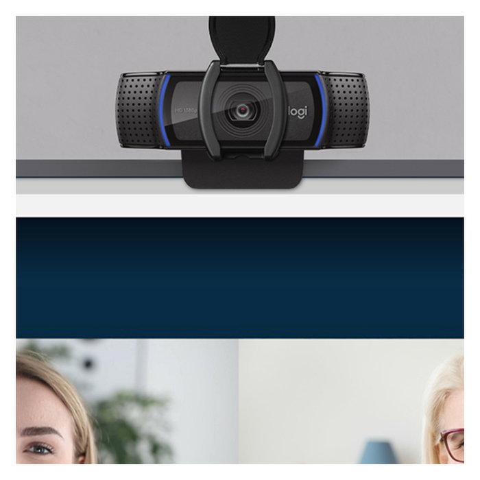 Logitech C920s HD Pro Full HD 1080p con enfoque automático y tapa de privacidad, Negro Logitech C920s HD Pro Full HD 1080p con enfoque automático y tapa de privacidad, Negro