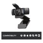 Logitech C920s HD Pro Full HD 1080p con enfoque automático y tapa de privacidad, Negro