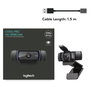 Logitech C920s HD Pro Full HD 1080p con enfoque automático y tapa de privacidad, Negro
