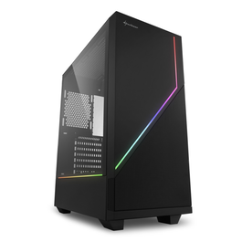 Sharkoon Semitorre ATX RGB FLOW Negra con Panel de Cristal Templado e Iluminación LED
