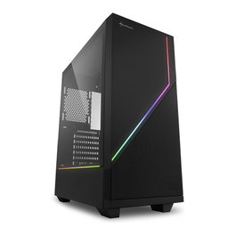 Sharkoon Semitorre ATX RGB FLOW Negra con Panel de Cristal Templado e Iluminación LED