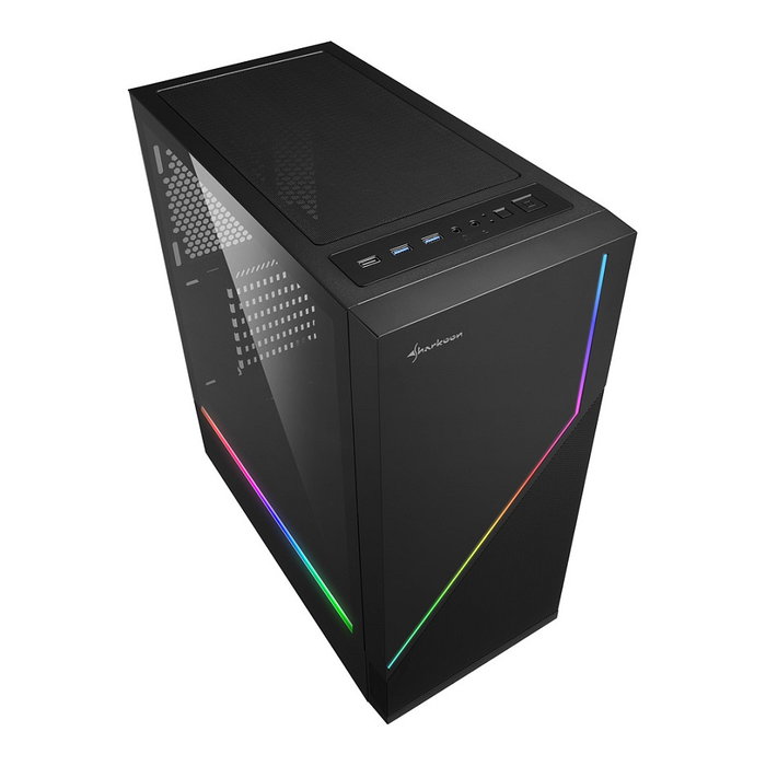 Sharkoon RGB FLOW Midi Tower Negro