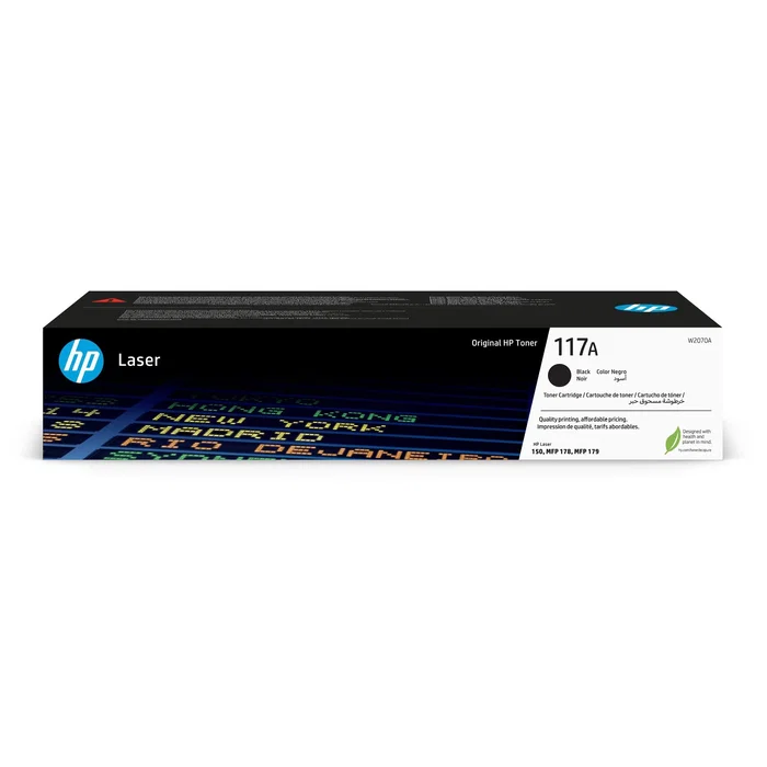 HP 117A W2070A Cartucho de tóner Original Negro HP 117A W2070A Cartucho de tóner Original Negro