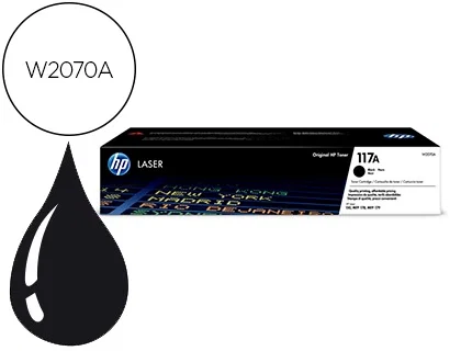 HP 117A W2070A Cartucho de tóner Original Negro HP 117A W2070A Cartucho de tóner Original Negro