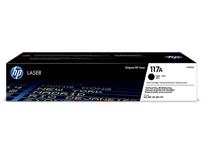 HP 117A W2070A Cartucho de tóner Original Negro HP 117A W2070A Cartucho de tóner Original Negro