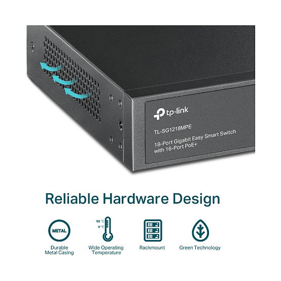 TP-Link TL-SG1218MPE Switch Easy Smart 16 Puertos PoE+ TP-Link TL-SG1218MPE Switch Easy Smart 16 Puertos PoE+