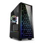 Sharkoon LIT 100 Midi Tower PC Negro ATX Micro-ATX Mini-ITX con Iluminación RGB Azul Verde Rojo Frontal y Ventiladores de Caja