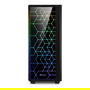 Sharkoon LIT 100 Midi Tower PC Negro ATX Micro-ATX Mini-ITX con Iluminación RGB Azul Verde Rojo Frontal y Ventiladores de Caja