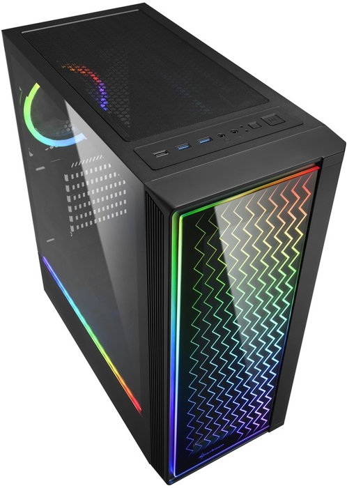 SHARKOON RGB LIT 200 Midi Tower Negra SHARKOON RGB LIT 200 Midi Tower Negra