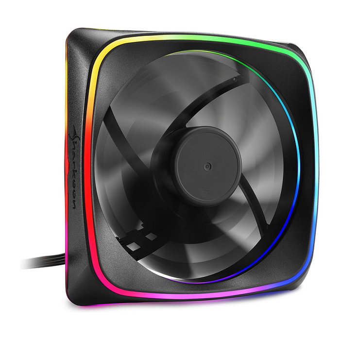 Sharkoon RGB SHARK Lights Ventilador de Caja 120 mm Negro