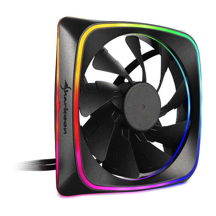 Sharkoon RGB SHARK Lights Ventilador de Caja 120 mm Negro