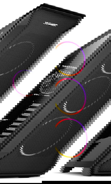 NOX Hummer Quantum Caja PC Mini Tower ATX Negro ARGB - 4 Ventiladores ARGB, Cristal Templado, USB 3.0, USB 2.0, Compatible con Refrigeración Líquida