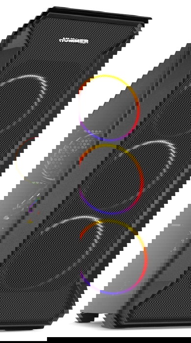 NOX Hummer Quantum Caja PC Mini Tower ATX Negro ARGB - 4 Ventiladores ARGB, Cristal Templado, USB 3.0, USB 2.0, Compatible con Refrigeración Líquida