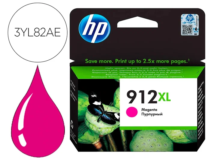 HP 912XL Cartucho de Tinta Original Magenta Alta Capacidad HP 912XL Cartucho de Tinta Original Magenta Alta Capacidad
