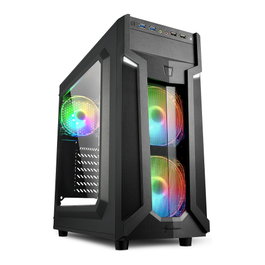 Sharkoon VG6-W RGB Midi Tower Negro con Ventana Acrílica y 3 Ventiladores RGB