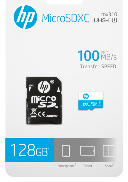 HP Tarjeta de Memoria Micro Secure Digital (Micro SD) 128GB Class 10