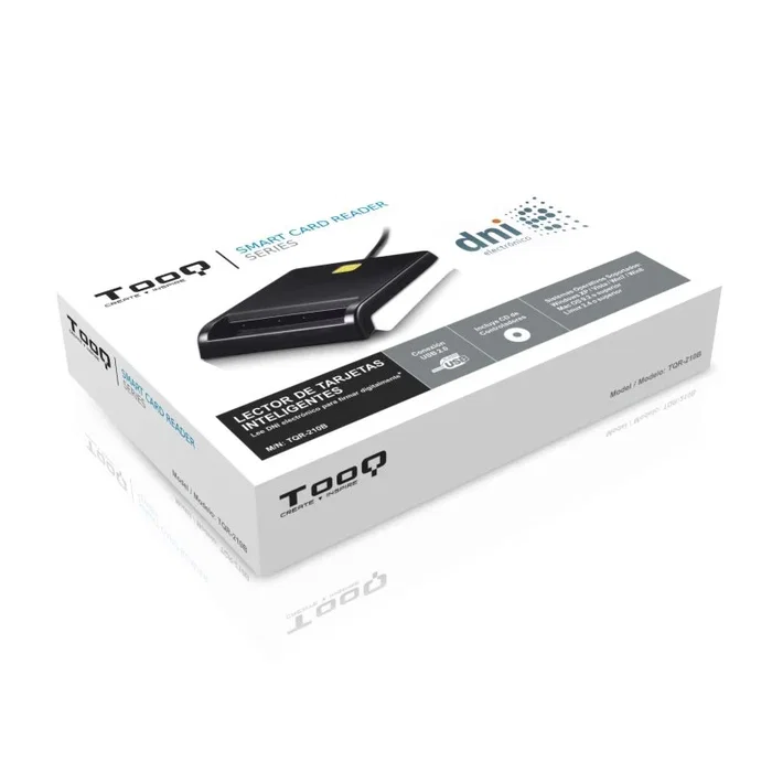 Tooq TQR-210B Lector de Tarjetas Inteligentes USB 2.0 Negro