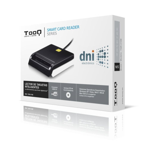 Tooq TQR-210B Lector de DNIe USB 2.0 Negro
