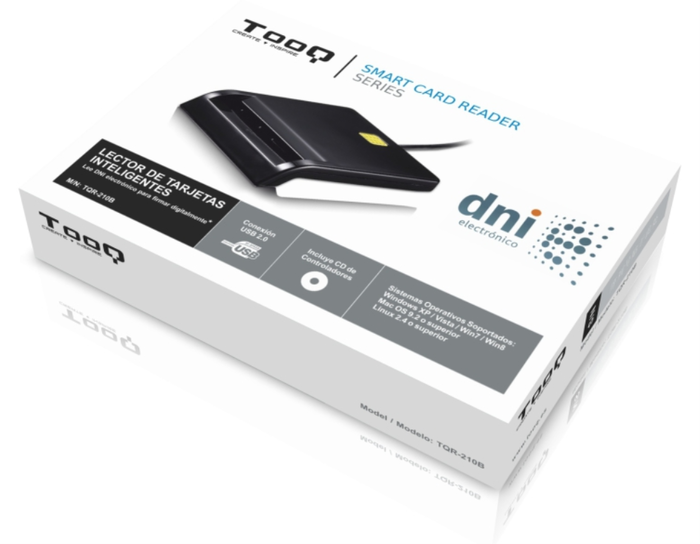 Tooq TQR-210B Lector de DNIe USB 2.0 Negro