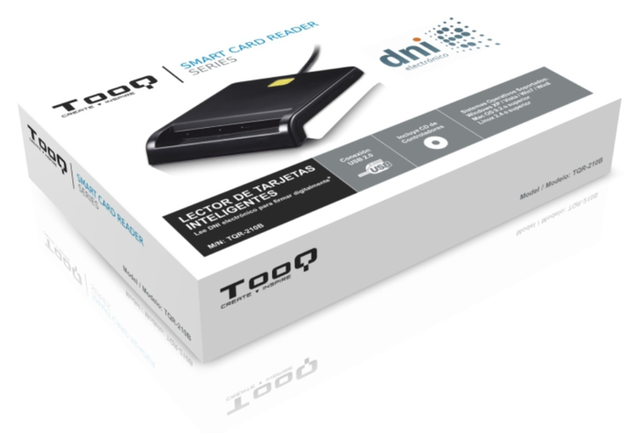 Tooq TQR-210B Lector de DNIe USB 2.0 Negro