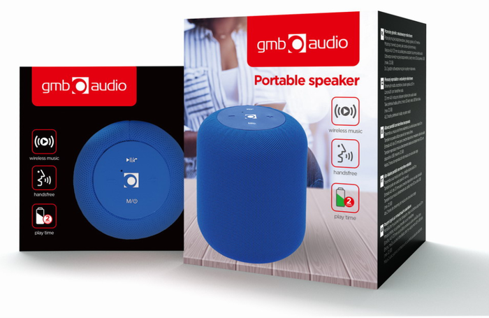 Gembird Altavoz Portátil SPK-BT-15-B Azul 5 W