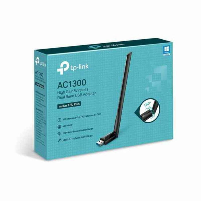 TP-Link Archer T3U Plus Adaptador USB Wi-Fi AC1300 Banda Dual TP-Link Archer T3U Plus Adaptador USB Wi-Fi AC1300 Banda Dual
