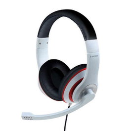Gembird MHS-03-WTRDBK Auriculares de Diadema para Juego Negro, Rojo, Blanco