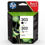 HP Paquete de 2 cartuchos de tinta Original 303 Negro y Tricolor (3YM92AE) de rendimiento estándar