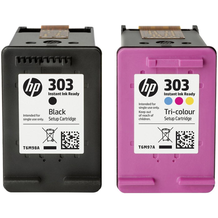 HP Paquete de 2 cartuchos de tinta Original 303 Negro y Tricolor (3YM92AE) de rendimiento estándar HP Paquete de 2 cartuchos de tinta Original 303 Negro y Tricolor (3YM92AE) de rendimiento estándar