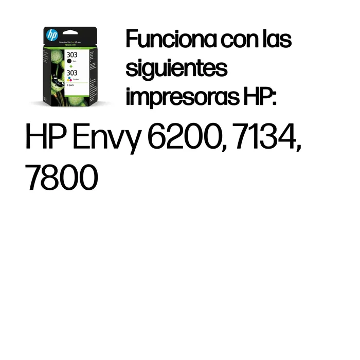 HP 303 Multipack de Cartuchos de Tinta Negro y Tricolor (3YM92AE) Original HP 303 Multipack de Cartuchos de Tinta Negro y Tricolor (3YM92AE) Original