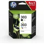 HP Paquete de 2 cartuchos de tinta Original 303 Negro y Tricolor (3YM92AE) de rendimiento estándar