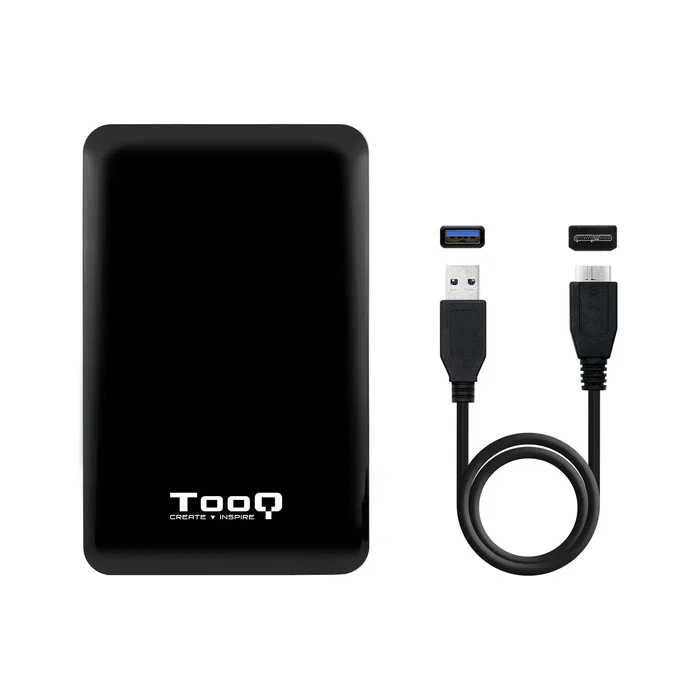 TooQ Caja Externa para Disco Duro/SSD 2.5" Hasta 7mm SATA USB 3.0 TQE-2538B - Aluminio Ultraplana - Negro