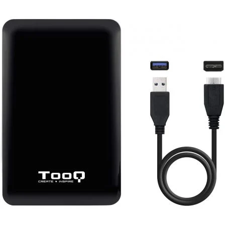 Tooq Carcasa Externa HDD/SSD 2.5" hasta 7,0mm SATA USB 3.0/3.1 Gen 1 Ultraplana Negro