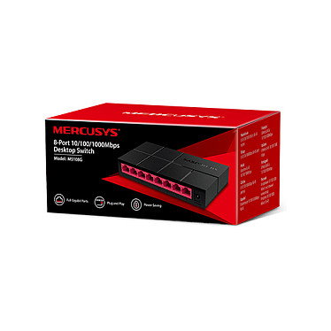 Mercusys MS108G Switch de 8 Puertos Gigabit Ethernet Negro