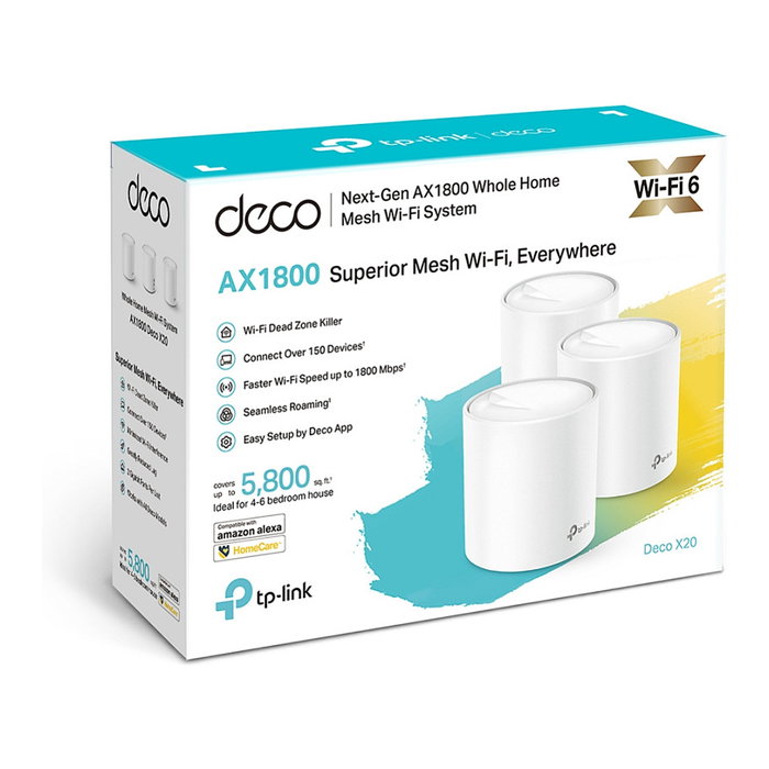 TP-Link Deco X20 AX1800 Sistema Mesh Wi-Fi 6 (3-Pack) Blanco