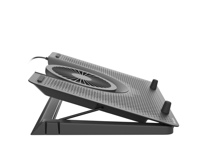 GENESIS Oxid 550 Almohadilla Fría para Portátil hasta 17.3", 5 Ventiladores 2800 RPM, Negro