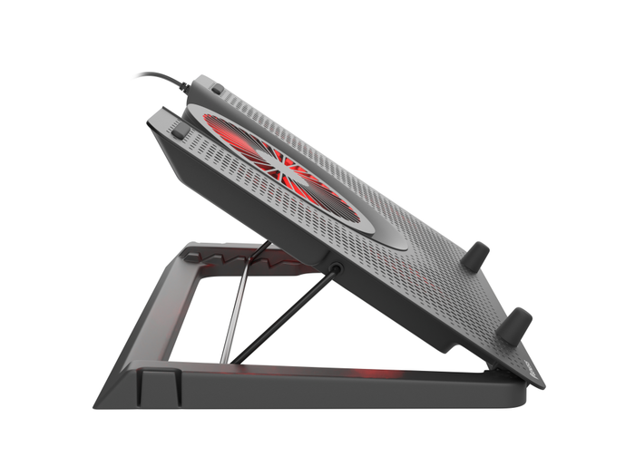 GENESIS Oxid 550 Almohadilla Fría para Portátil hasta 17.3", 5 Ventiladores 2800 RPM, Negro